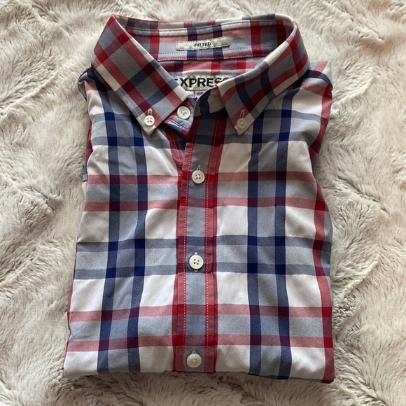 Express Long Sleeve Button Down Mens Shirt - Picture 1 of 4
